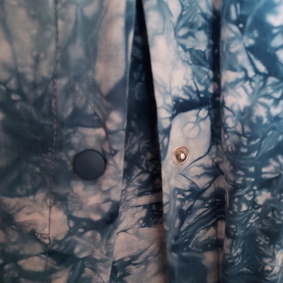 Blue and White Tie-Dye Dress - Picture 3 of 8